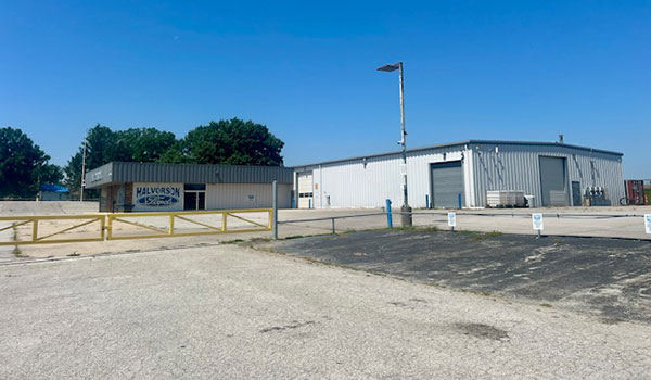 buildings and parking lot